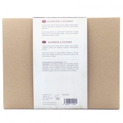 HENNA, INDIGO & AMLA 1kg - svetlohnedá farba na vlasy