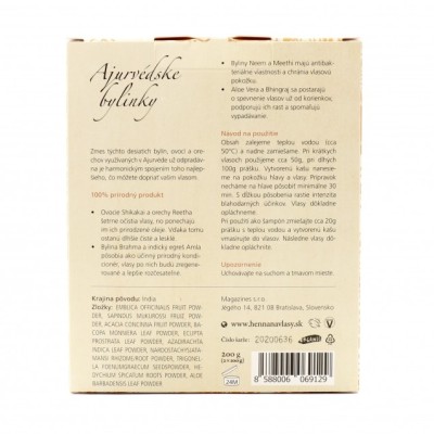 AJURVÉDSKE BYLINKY 200g - regeneračný zábal na vlasy